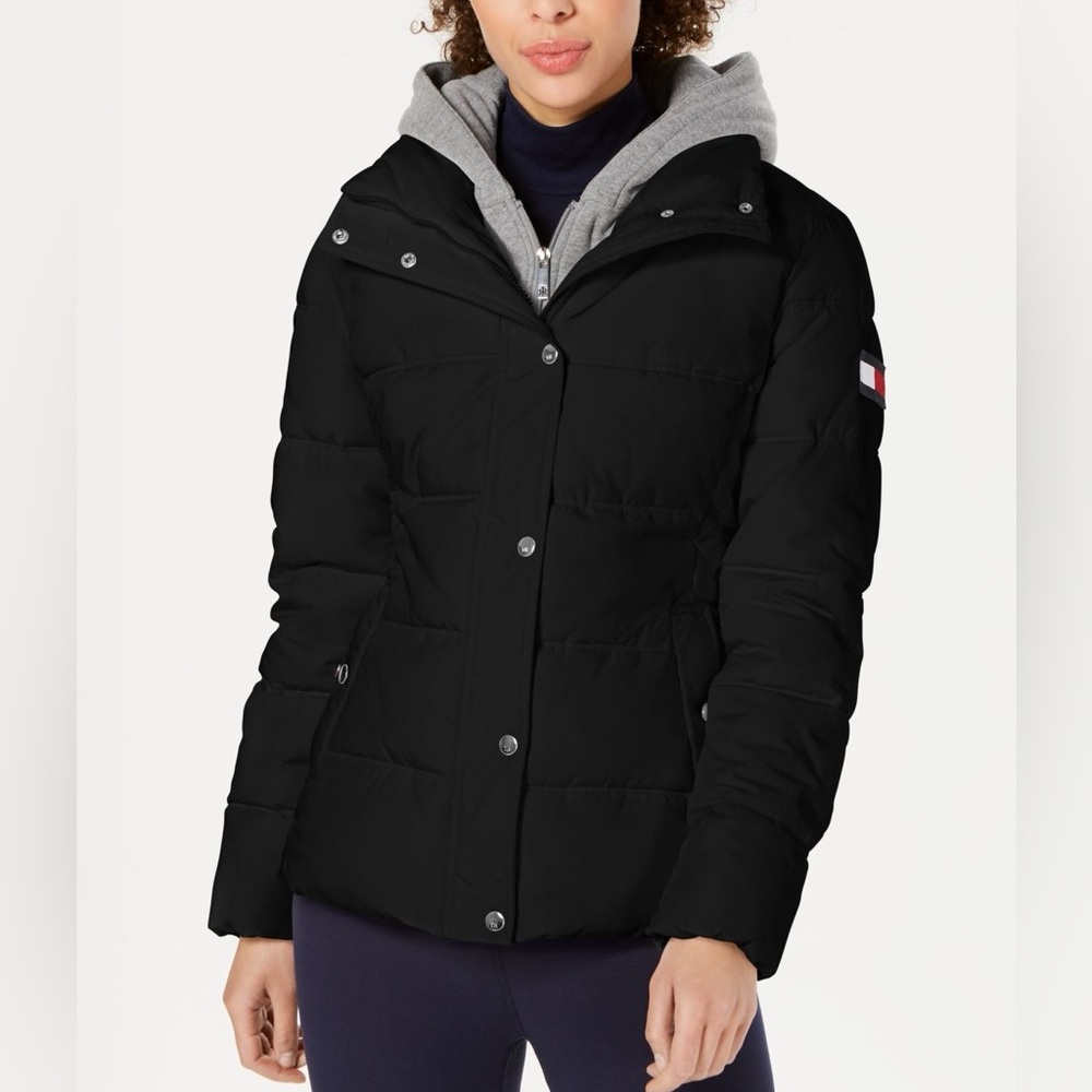 Tommy Hilfiger Black Women’s Quilted Puffer Jacket Size M